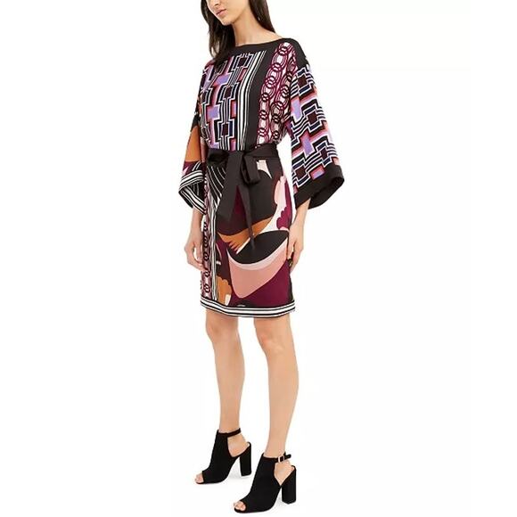 Trina Turk Printed Boat-Neck Kimono Dress Size 0 - Picture 1 of 8